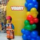 A customised name yellow panel is attractive attention at the party
