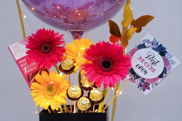 The chocolates in the bucket are a delightful dessert to savour