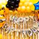 Click unlimited pictures against our lovely happy birthday silver foil balloon