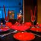 The dim light created by the candles sets the mood for a romantic and intimate evening