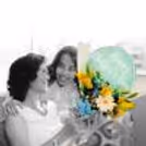 The blue colour of the bouquet is unique and absolutely pleasing