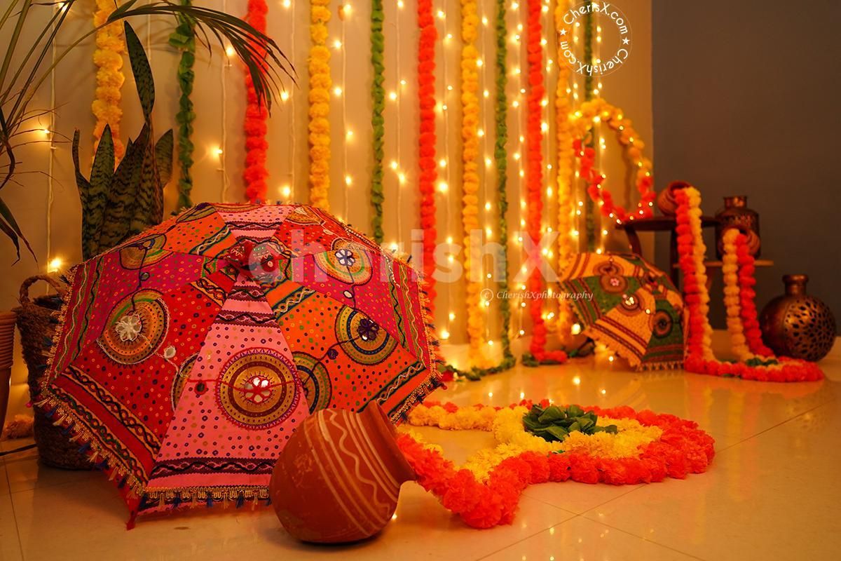 Add beauty to your Diwali Celebrations with CherishX's Umbrella and Flower Garlands Decor!
