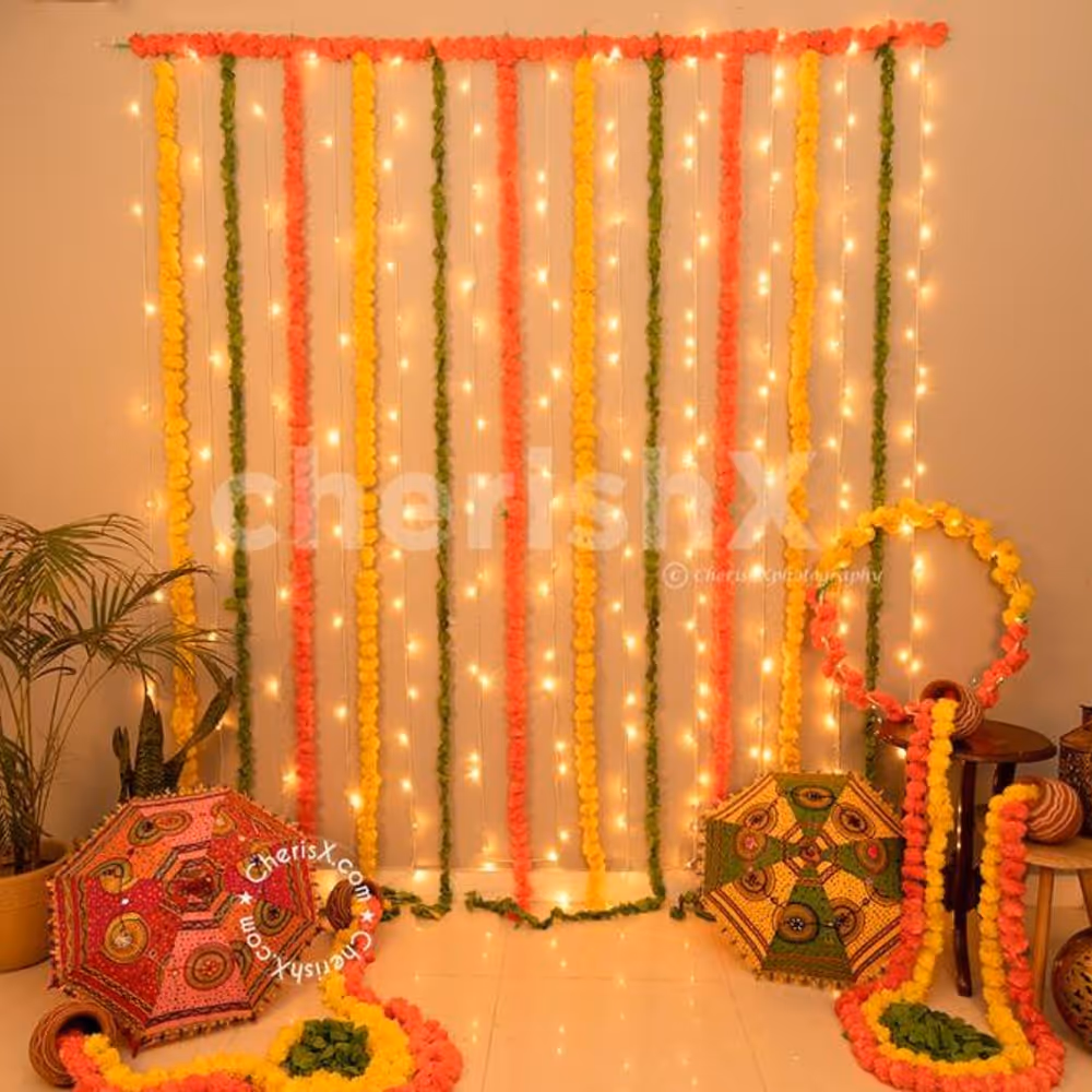 Make your Diwali Celebrations beautiful with CherishX's Festive Umbrella and Flower Garlands Decor!