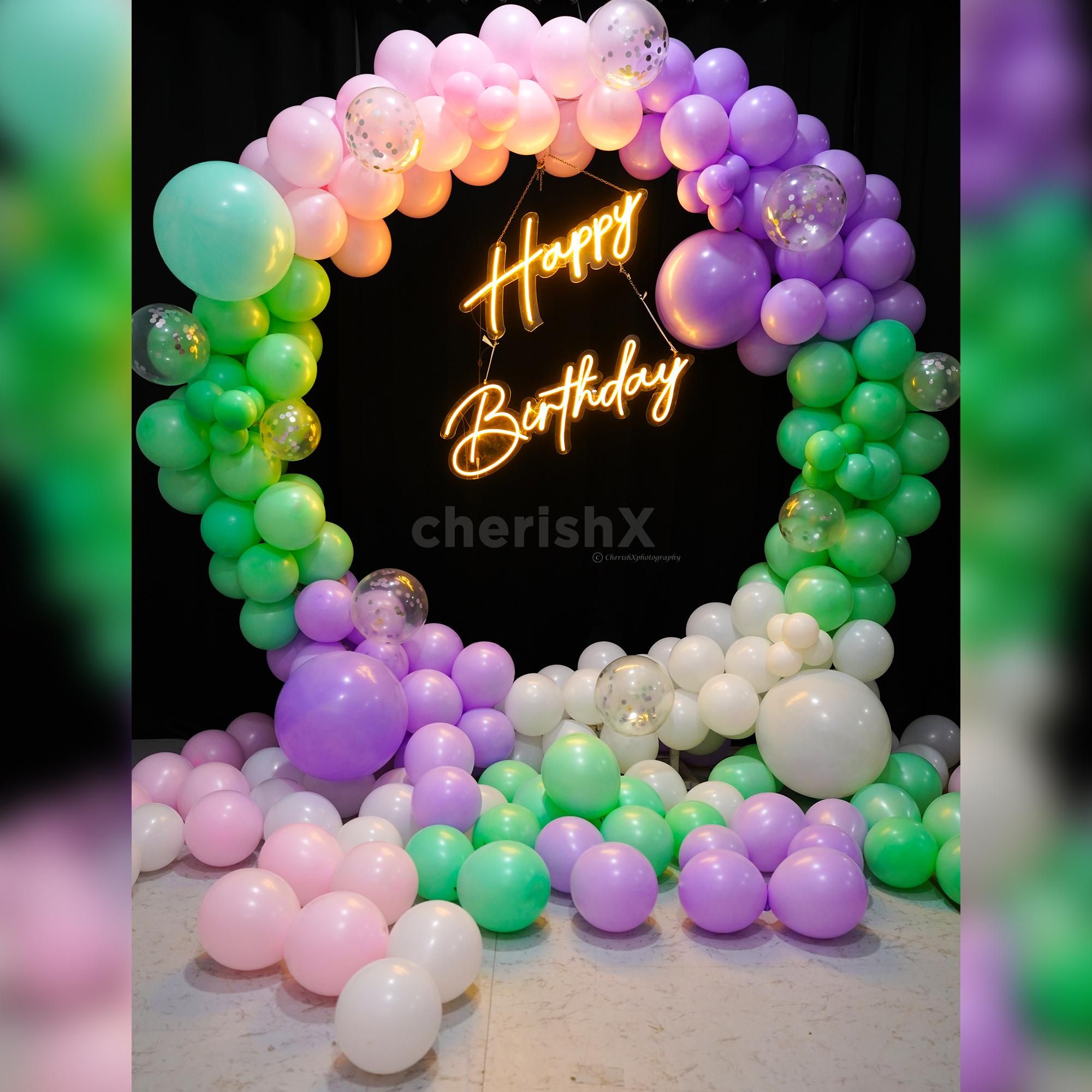 Bask in the glory of this breathtaking masterpiece with pastels and lights