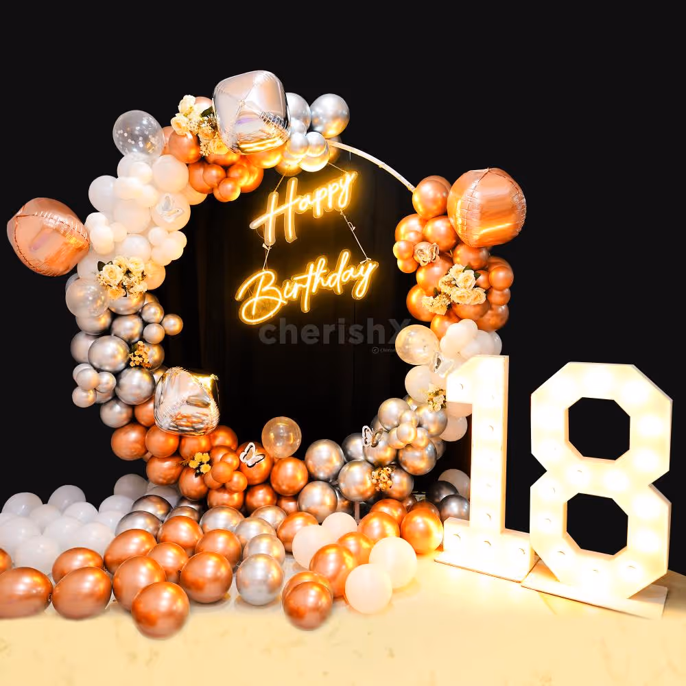 Add a touch of elegance to your celebration with the dreamy decor.