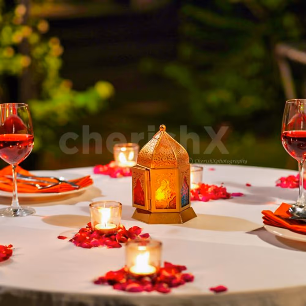 Celebrate your Anniversary or Partner's Birthday with outdoor candlelight dinner in Gurgaon