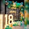 Transform your space into a dreamy wonderland with our exquisite golden, green, and white balloons.