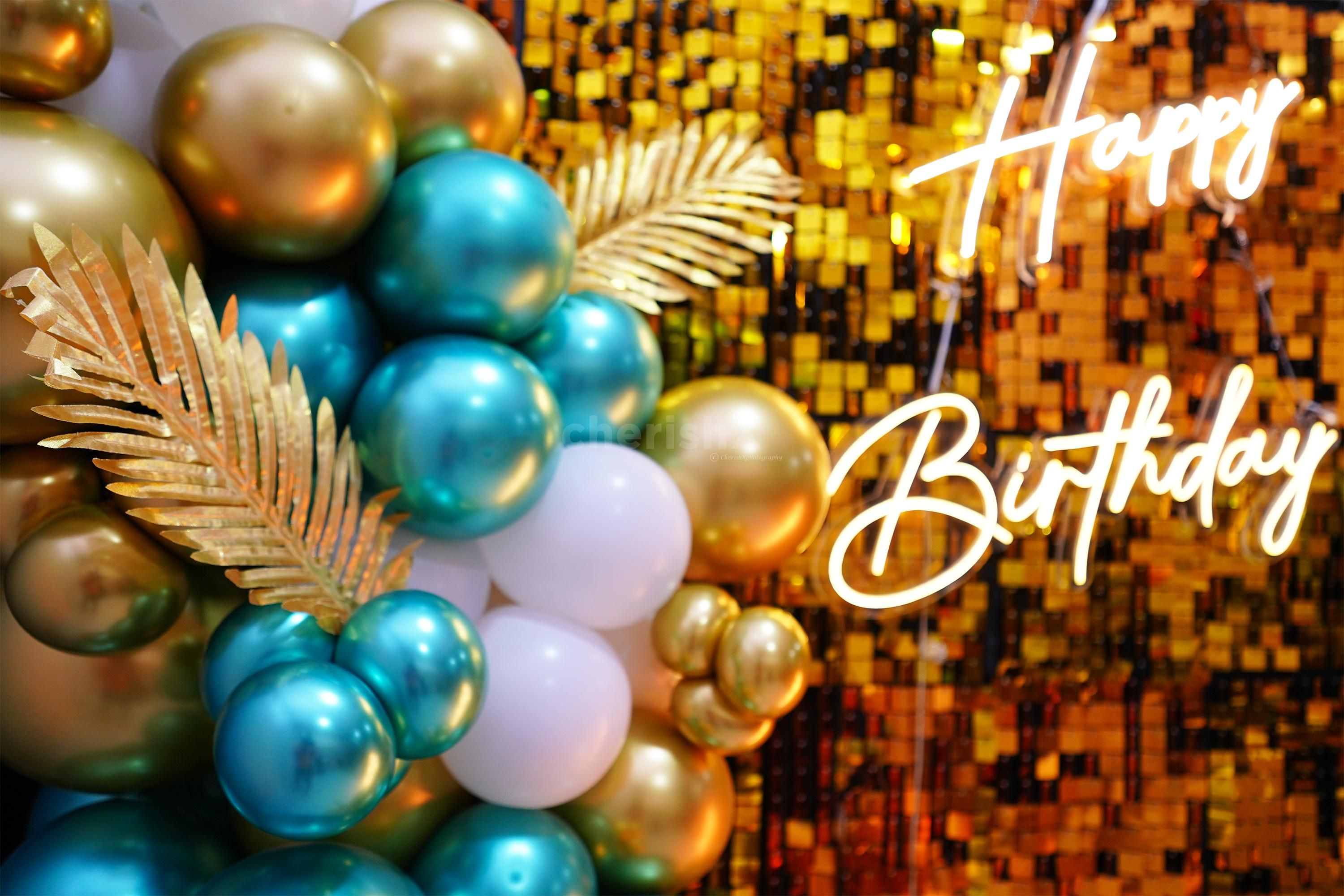 Balloons, streamers, and confetti will capture the spirit of the occasion.