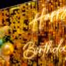 The sequin panel adds a touch of glamour and glitz to the Birthday Celebration decoration.