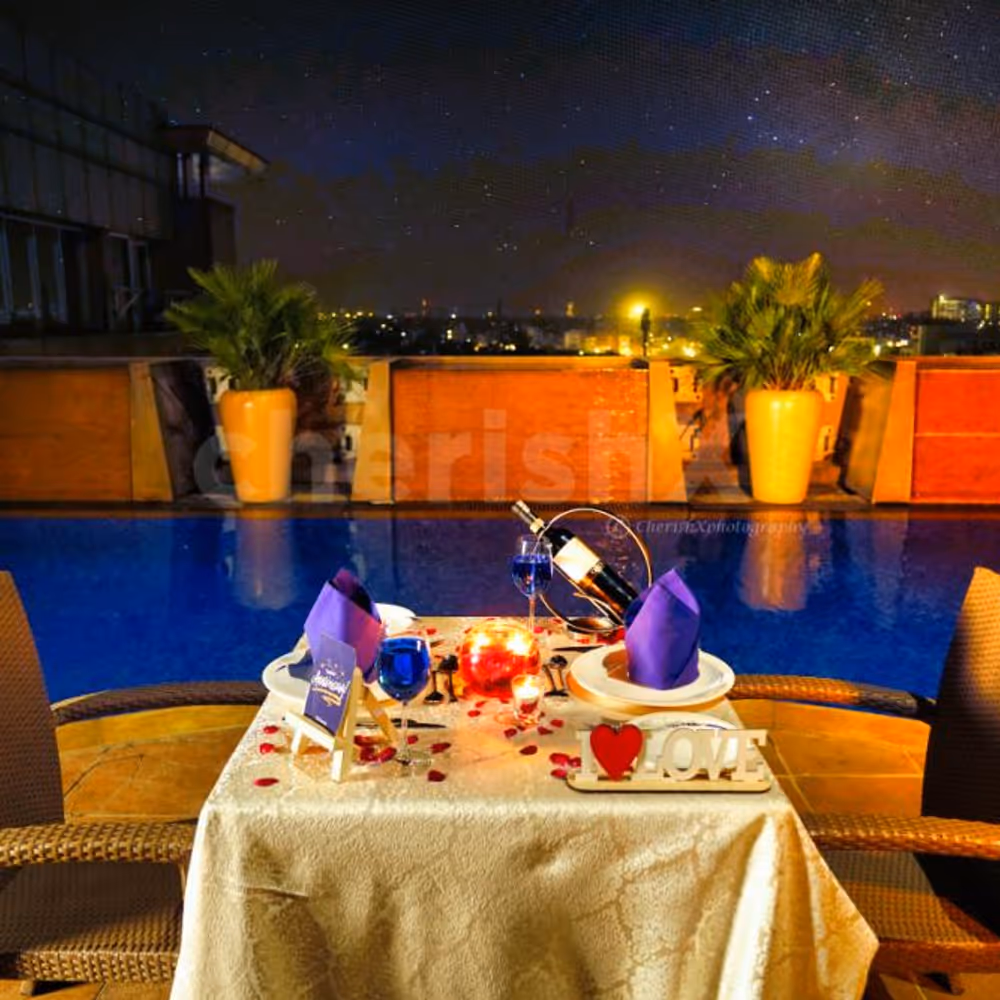 Soft music will accompany you and add a romantic flair to the ambience.
