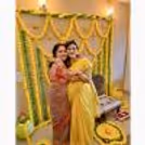 A whimsical haven crafted with marigold flowers and green garlands.
