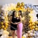 Grey And Golden Theme Silver Sequin Birthday Decor — photo 4