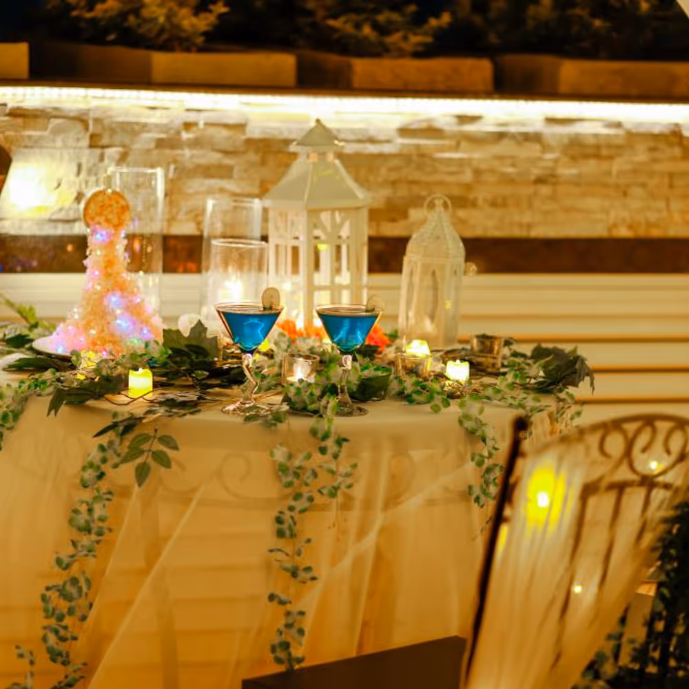 Dine amidst a breathtaking display of decorations.