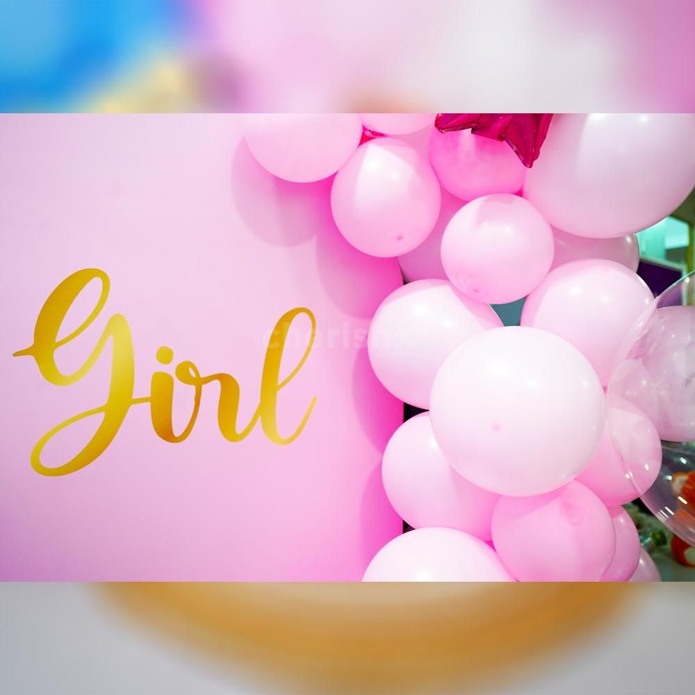 Embrace the joy and blessings of motherhood amidst a stunning backdrop of pastel hues and charming elements.