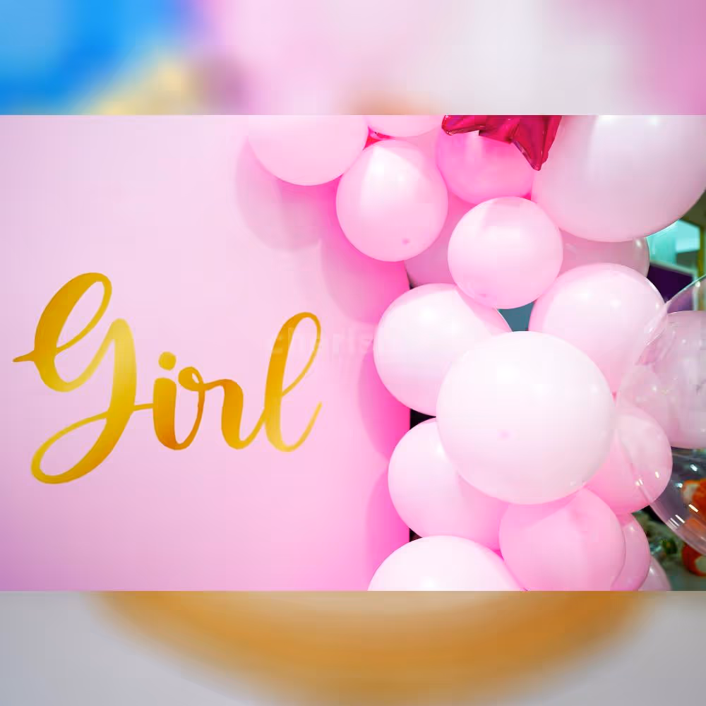 Embrace the joy and blessings of motherhood amidst a stunning backdrop of pastel hues and charming elements.