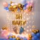 The charming girl feet and boy feet foil balloon exude a sense of delight and joy.