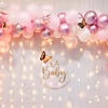 Experience the Charm of Rosy Whispers as Pastel Pink Balloons and Gold Butterflies.