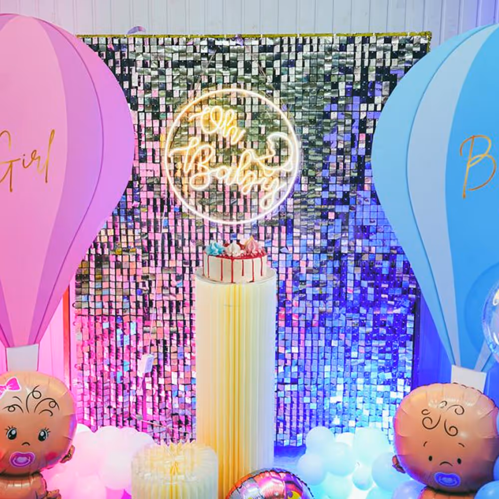 Captivating Sequins and Neon Glow add a touch of magic and elegance.