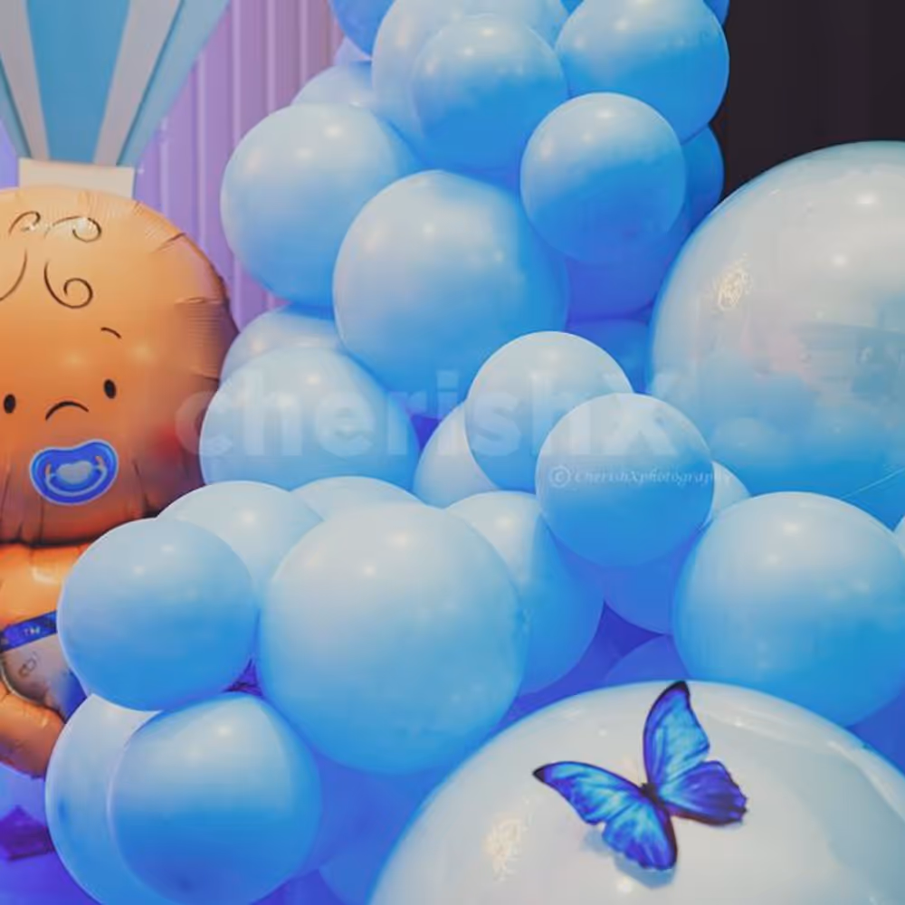 The ethereal beauty of transparent bubble balloons radiates an atmosphere of joy and anticipation.