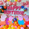 Foil Balloons of Peppa Pig to make the decor more realistic and lovely.