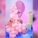 A dedicated cake table for the soon-to-be parents to savor the joyous moment while cutting a cake.