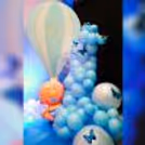 A whimsical Parachute Pitter Patter-themed Baby Shower decoration.