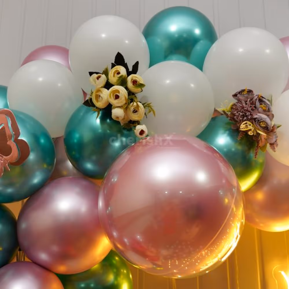 Flowers and pixel lights add more to the romantic ambience