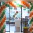 Your office will glow in tri-colour balloons, paper lanterns, and pixel lights.