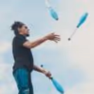 This Juggler Artist is a total hit at the party with their props.