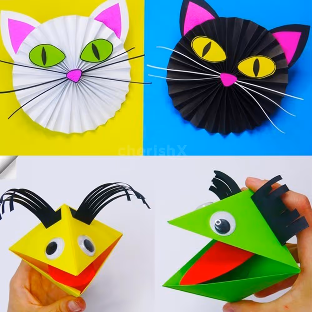 Engross your kids in creative bliss as our skilled artist guides them through mesmerizing paper craft designs at our Origami Craft Birthday Party!