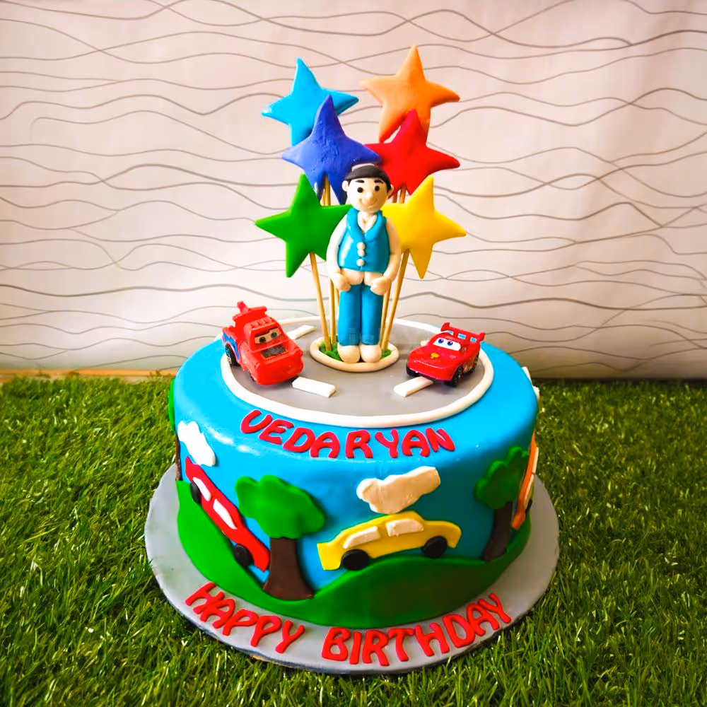 Cars Theme Fondant Cake for Your Kid's Special Day!