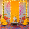 Immerse in the divine realm of Ganesh Chaturthi as your home resonates with the enchanting charm of our Elephant Theme Colorful Decorations.