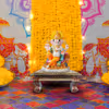 Experience the harmonious fusion of spirituality and aesthetics with our exquisite Ganpati adornments, where vibrant hues and intricate designs converge.