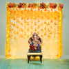 Immerse in divine elegance as your home resonates with the enchanting charm of our Flower and Tassel Ganpati Decorations.