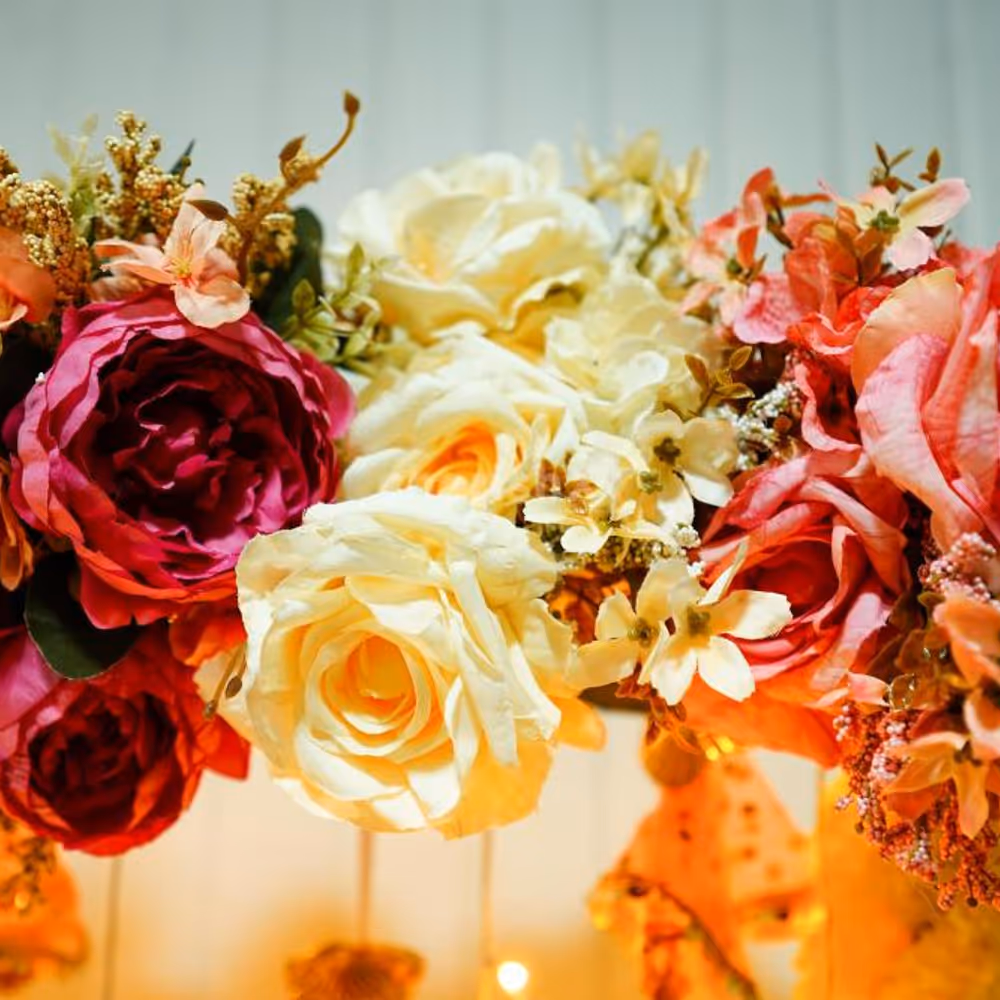 Our Ganesh Chaturthi wall decorations, are adorned with vivid flowers, delicate tassels, and radiant pixel lights.