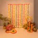 Festive Umbrella and Flower Garlands Decor