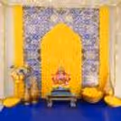 Transform your space into a realm of divine elegance with our Mediterranean-themed Ganesh Chaturthi decor.