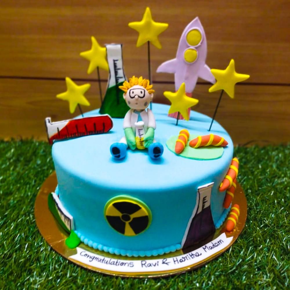 Introducing Our Science Theme Fondant Cake for all the little science enthusiasts.