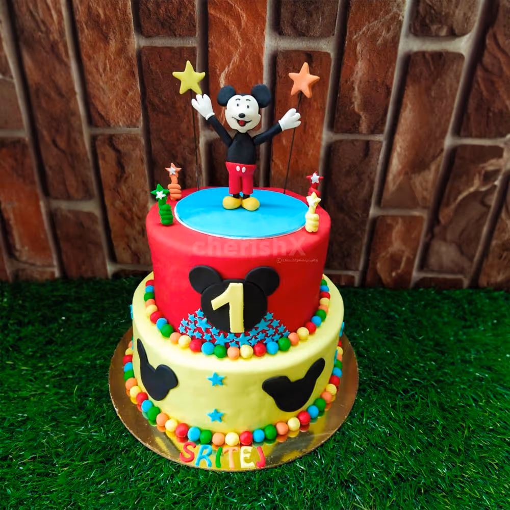 Elevate Your Kid's Birthday with a Two-Tier Fondant Cake