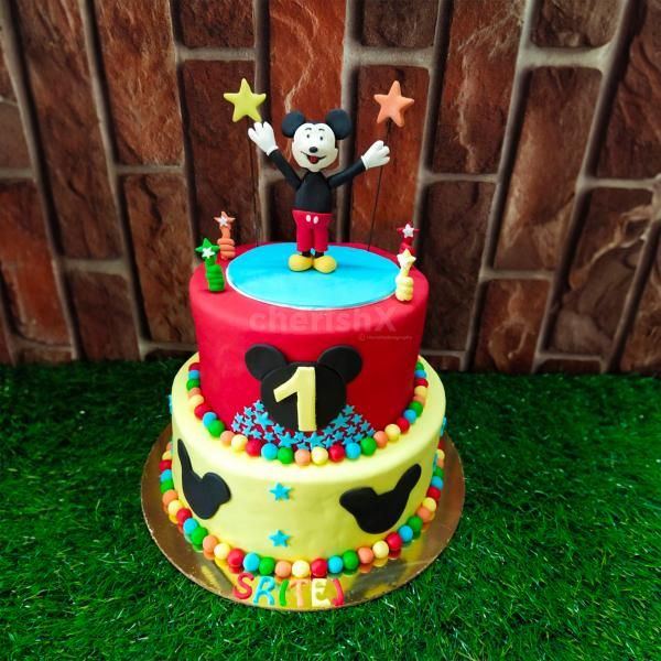 Elevate Your Kid's Birthday with a Two-Tier Fondant Cake