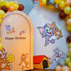 Our premium decorations feature adorable paper cutouts of Tom & Jerry characters on bubble balloons, adding charm to the party setup.