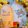 Our premium decorations feature adorable paper cutouts of Tom & Jerry characters on bubble balloons, adding charm to the party setup.