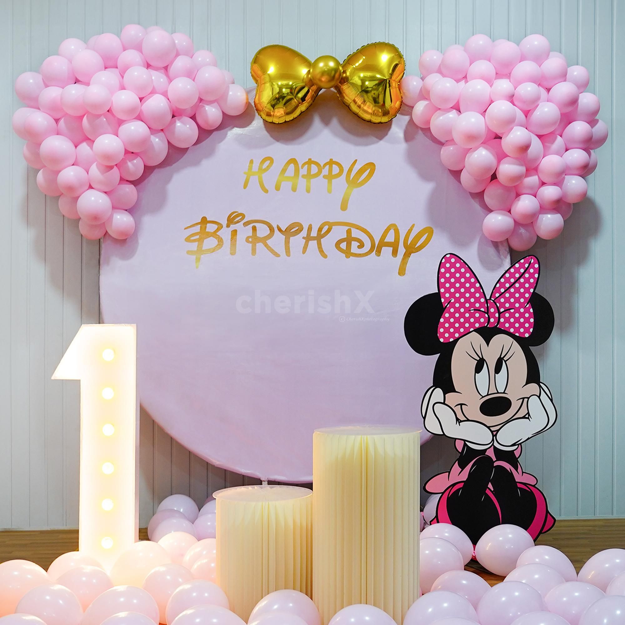 A Minnie sun board cutout stands ready to greet everyone with its cheerful presence.