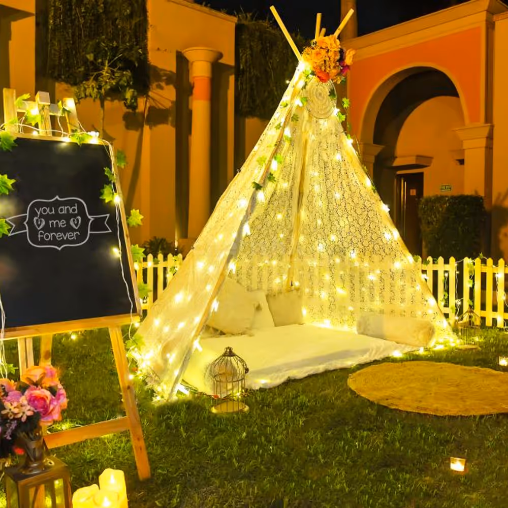 This Luxury Garden Canopy Retreat Awaits You and Your Beloved.