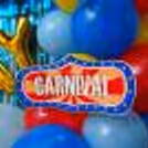 Immerse in Festive Vibes with Big Macron Balloons and Triangle Bunting.
