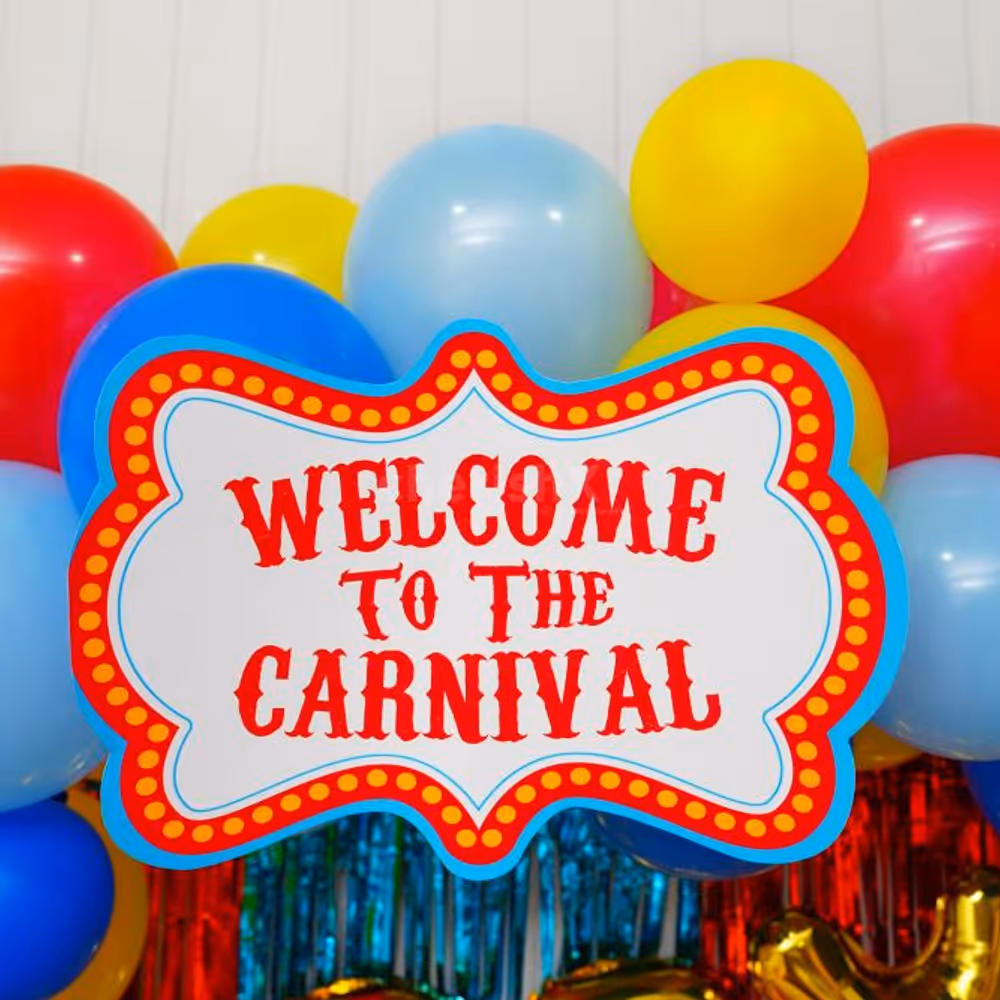 Let the Birthday Shine with a Happy Birthday Foil Balloon Amidst Carnival Magic.
