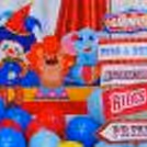 Celebrate with Confetti Balloons and Cursive Bunting.
