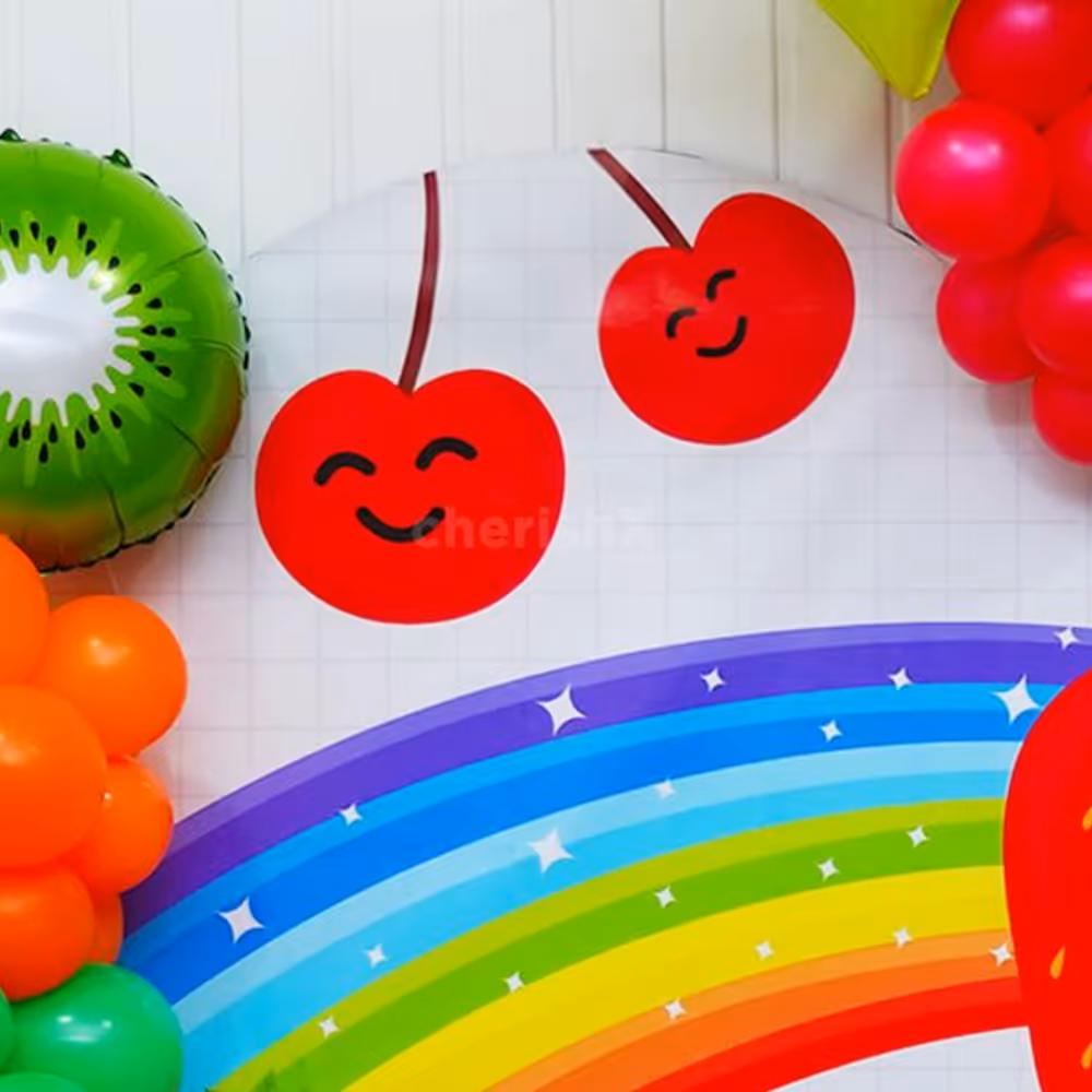 Immerse in Fruit Juice Foil Balloons and Free-Floating Balloon Delights.
