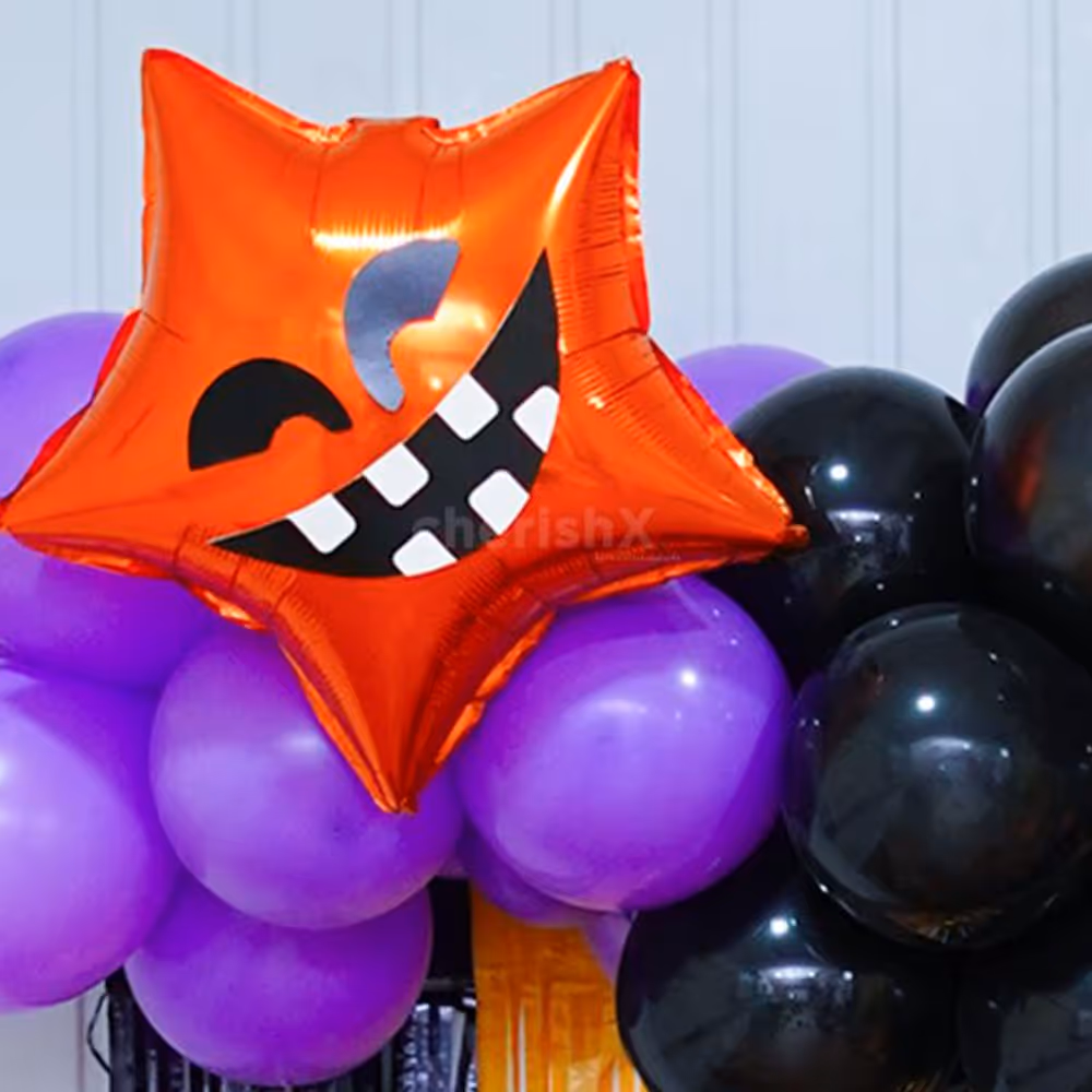 Golden Boo Foil Balloons and Spooky Paper Cutouts Add An Eerie Charm to Your Space.