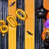 Balloon Arch in the Haunting Colours of Orange, Purple, and Black, Creates the Perfect Eerie Backdrop
